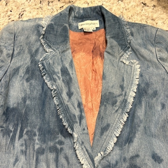 Bloomingdale’s Women’s Denim Blazer Jacket - Picture 3 of 13